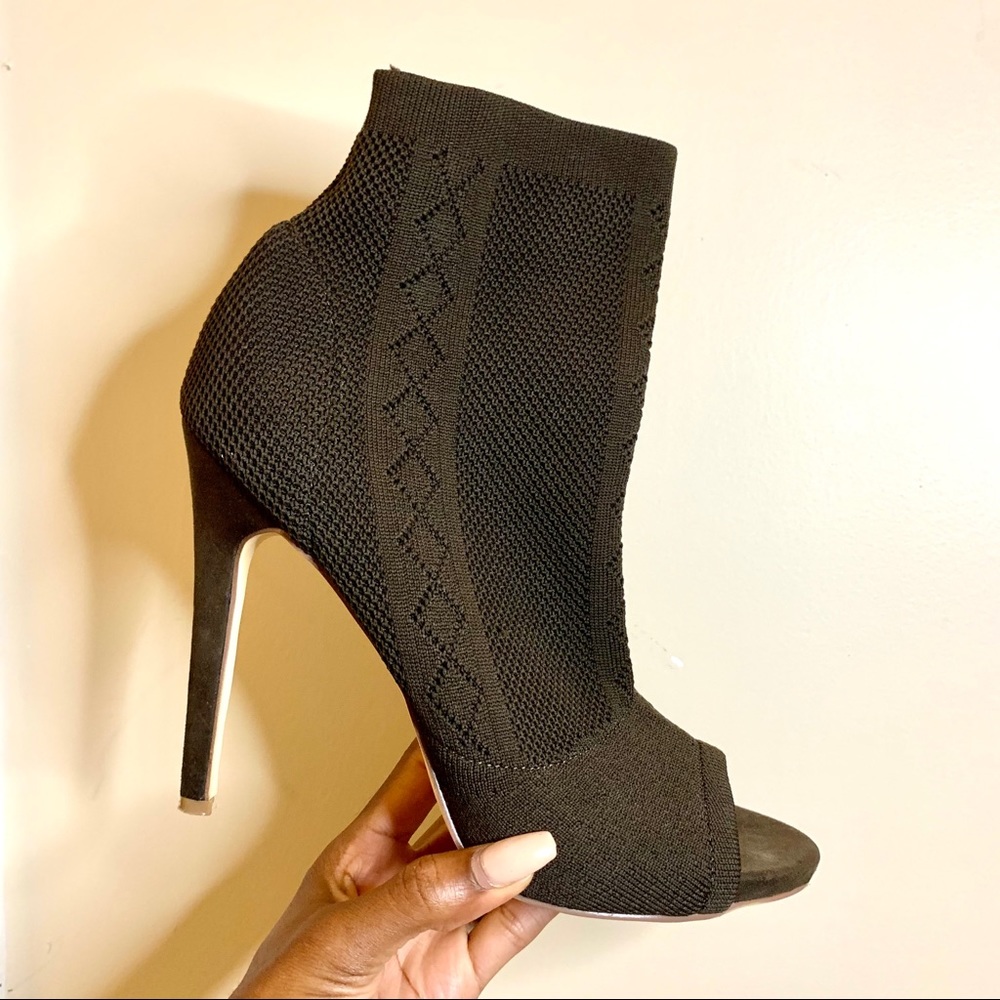 Shoe Dazzle Sweater Stiletto Booties